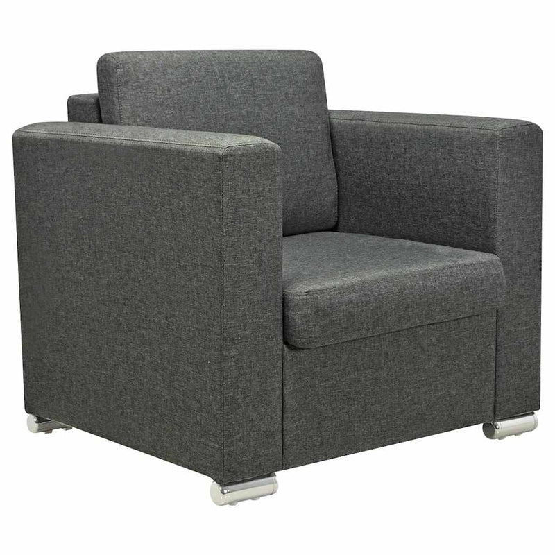 Fotoliu, gri închis, material textil