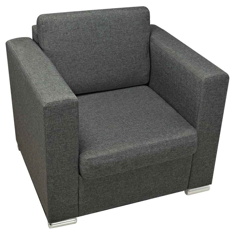 Fotoliu, gri închis, material textil