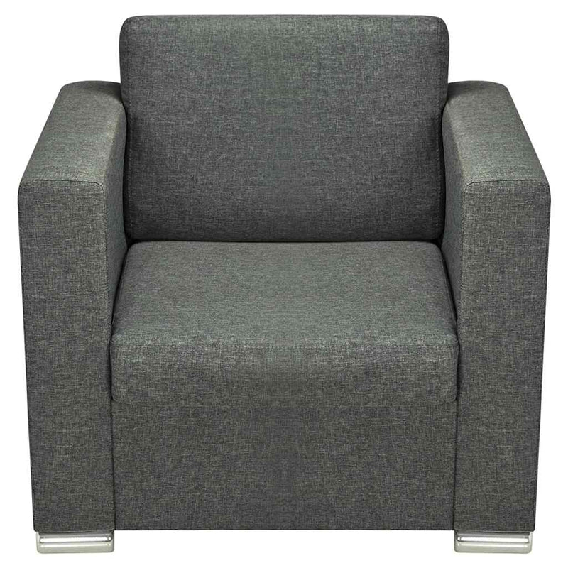Fotoliu, gri închis, material textil