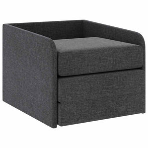 Fotoliu pat extensibil, gri închis, material textil