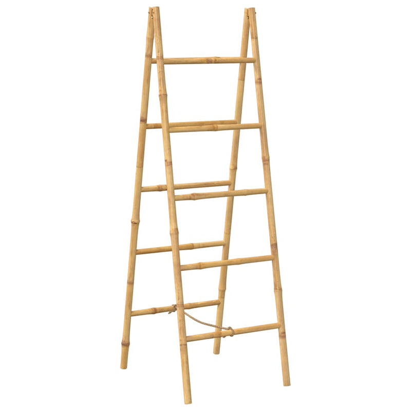 Scară dublă pentru prosoape cu 5 trepte din bambus 50 x 160 cm