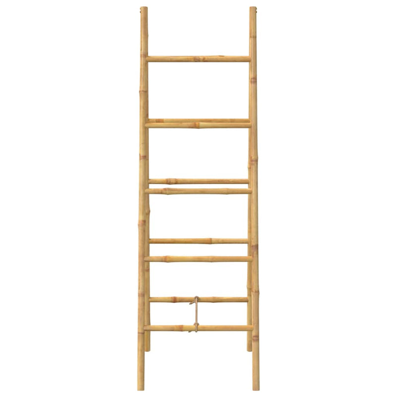 Scară dublă pentru prosoape cu 5 trepte din bambus 50 x 160 cm