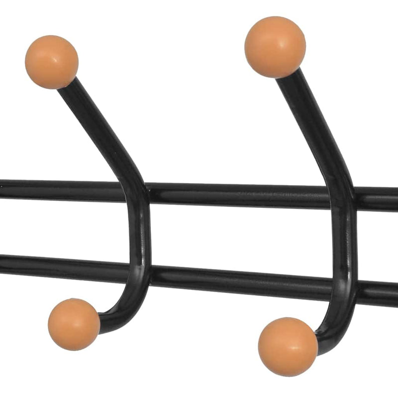 Cuier cu rafturi pentru pantofi, 68 x 32 x 182,5 cm, negru