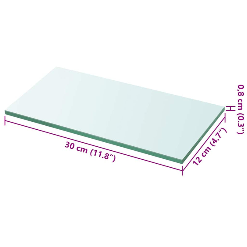 Raft din sticlă transparentă, 30 x 12 cm