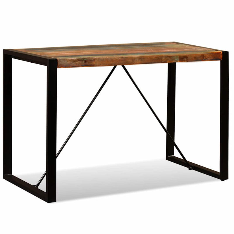 Masă de bucătărie, 120 cm, lemn masiv reciclat