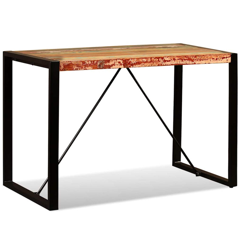 Masă de bucătărie, 120 cm, lemn masiv reciclat
