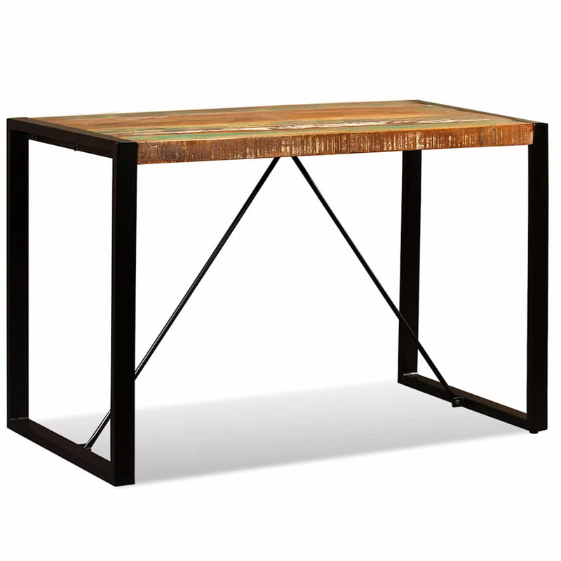 Masă de bucătărie, 120 cm, lemn masiv reciclat
