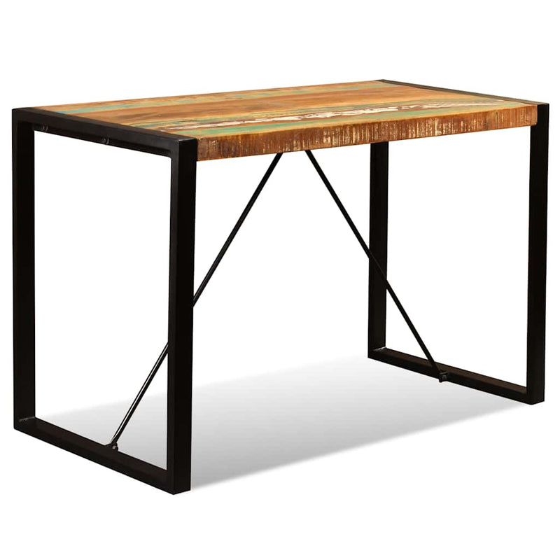 Masă de bucătărie, 120 cm, lemn masiv reciclat