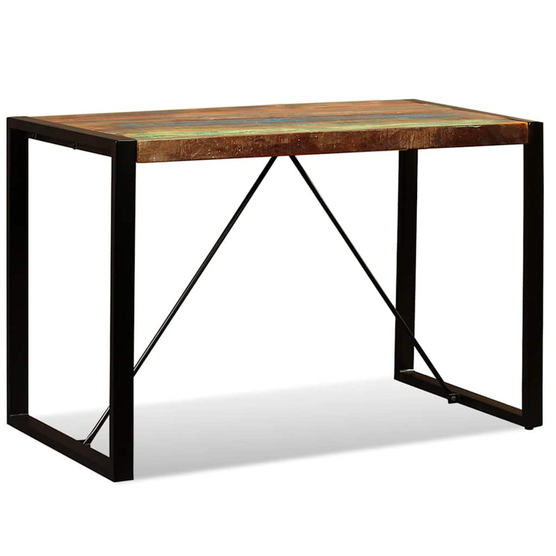 Masă de bucătărie, 120 cm, lemn masiv reciclat
