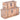 Set cufere de depozitare, 2 buc., lemn de acacia