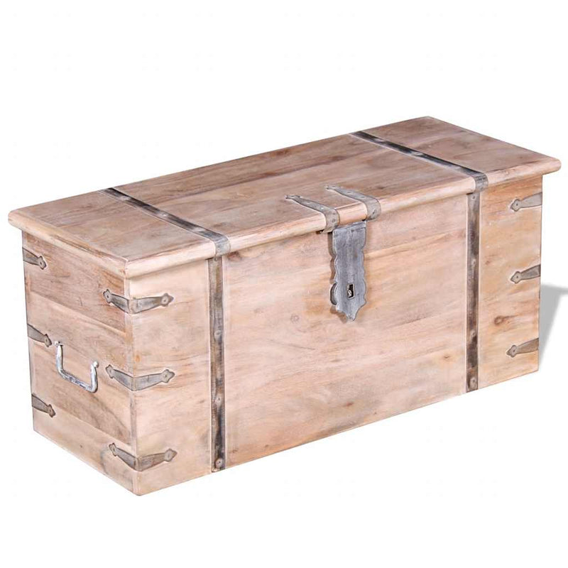 Set cufere de depozitare, 2 buc., lemn de acacia