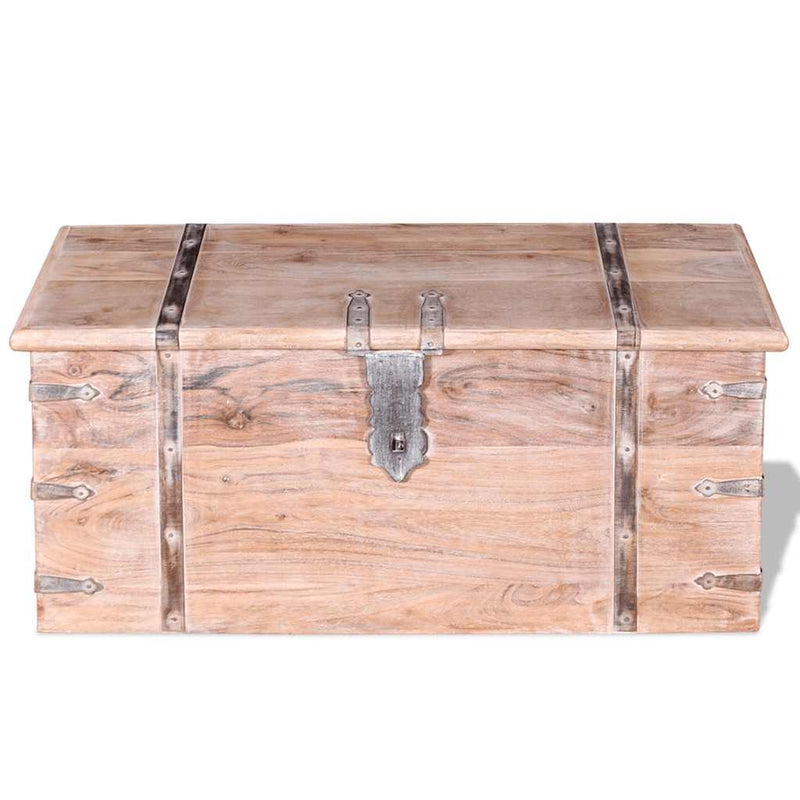 Set cufere de depozitare, 2 buc., lemn de acacia