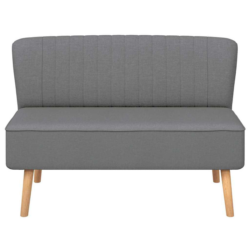 Canapea din material textil 117 x 55,5 x 77 cm, gri deschis