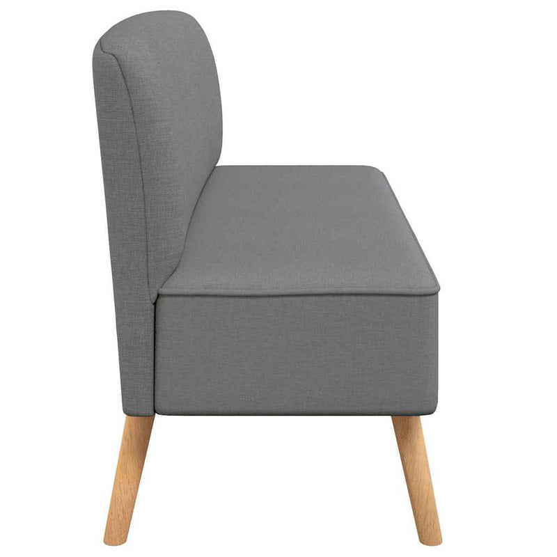 Canapea din material textil 117 x 55,5 x 77 cm, gri deschis