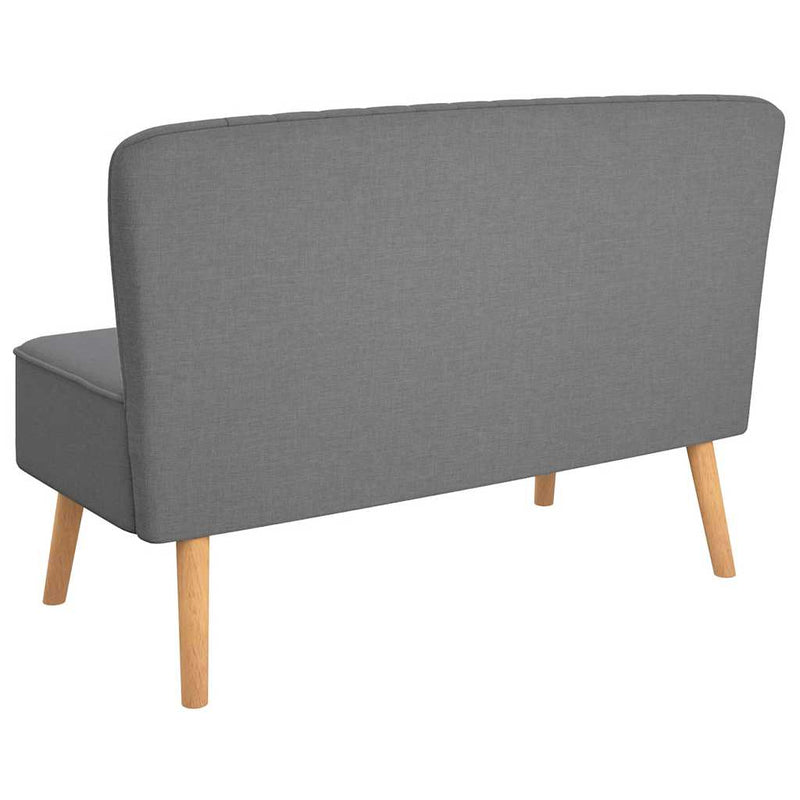Canapea din material textil 117 x 55,5 x 77 cm, gri deschis
