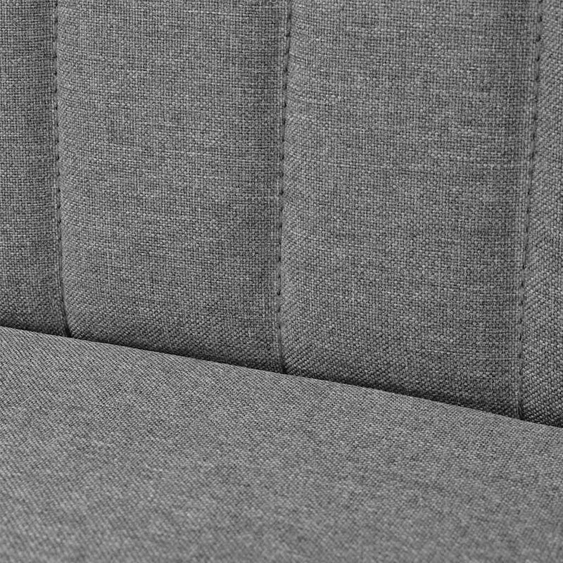 Canapea din material textil 117 x 55,5 x 77 cm, gri deschis