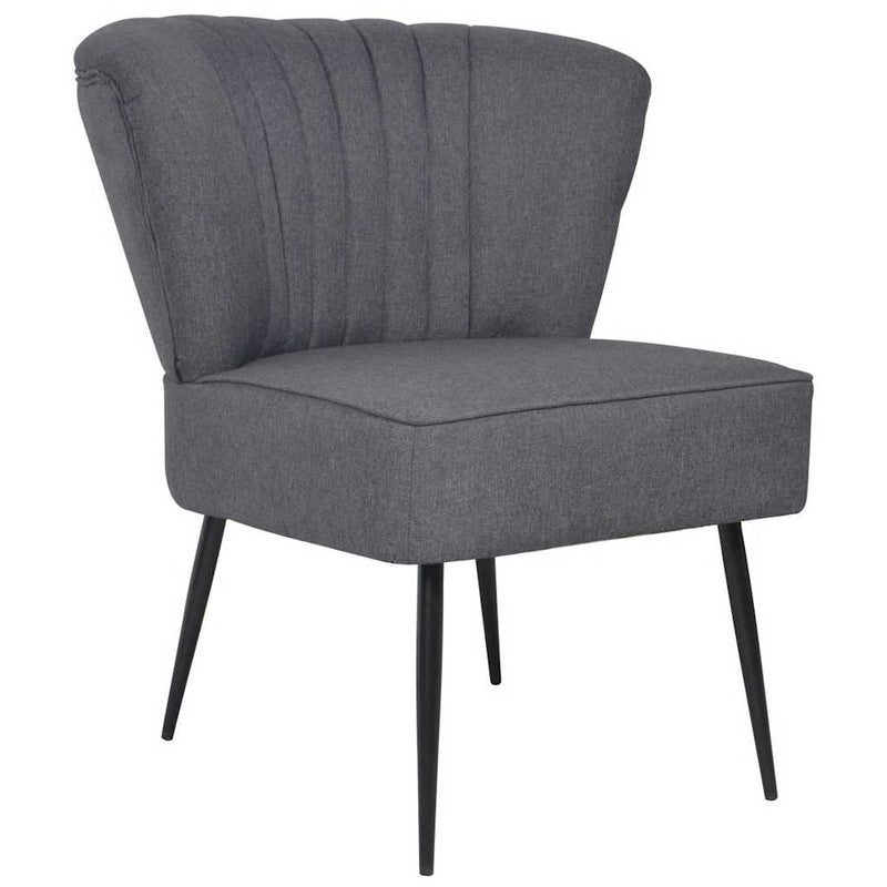 Scaun cocktail, gri închis, material textil