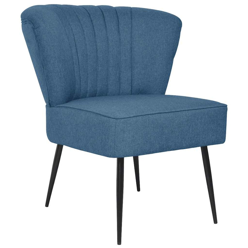 Scaun cocktail, albastru, material textil