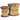 Taburete cu detalii Chindi, 2 buc., multicolor, bambus