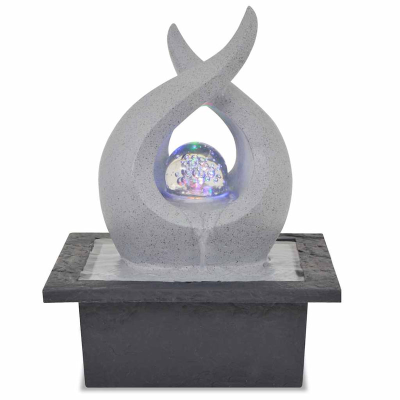 Fântână de interior cu iluminare LED, polirășină