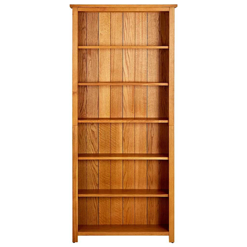 Bibliotecă cu 6 rafturi, 80 x 22,5 x 180 cm, lemn masiv stejar