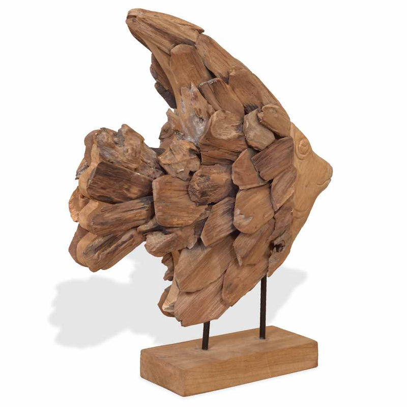 Sculptură pește Teak 40x12x57 cm