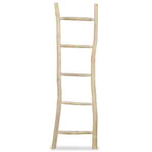 Scară pentru prosoape cu 5 trepte, tec, 45x150 cm, natural