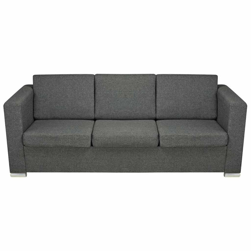 Set canapele, 2 piese, gri închis, material textil