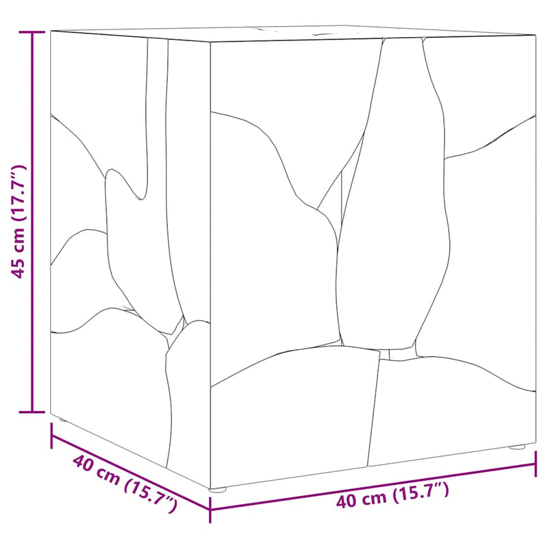 Taburete, 2 buc., Maro, 40x40x45 cm, lemn de tec masiv