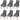 Scaune de sufragerie, 6 buc., gri închis, material textil