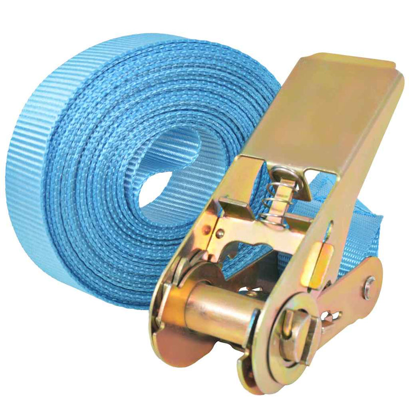 Chingi fixare cu clichet 4 buc, 0,8 tone, 6 m x 25 mm, albastru