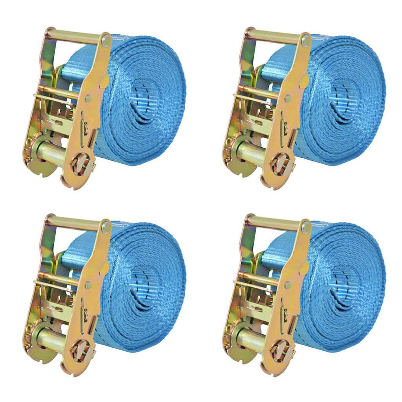 Chingi fixare cu clichet, 4 buc, albastru, 2 tone, 6 m x 38 mm