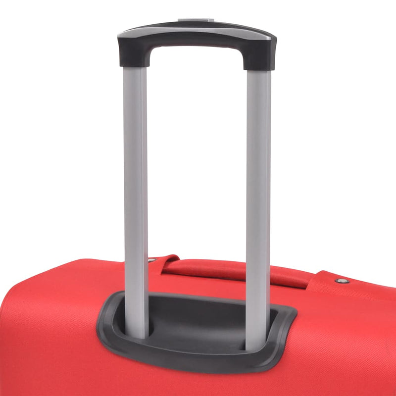 Set trolere din material textil, 3 piese, roșu