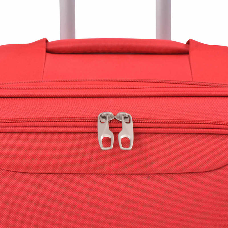 Set trolere din material textil, 3 piese, roșu
