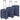 Set de trolere din material textil, 3 buc, bleumarin