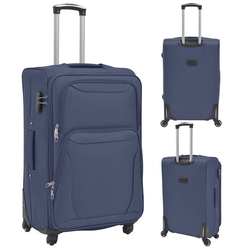 Set de trolere din material textil, 3 buc, bleumarin