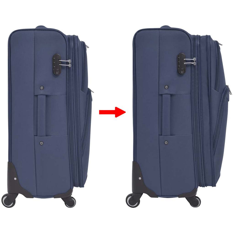 Set de trolere din material textil, 3 buc, bleumarin