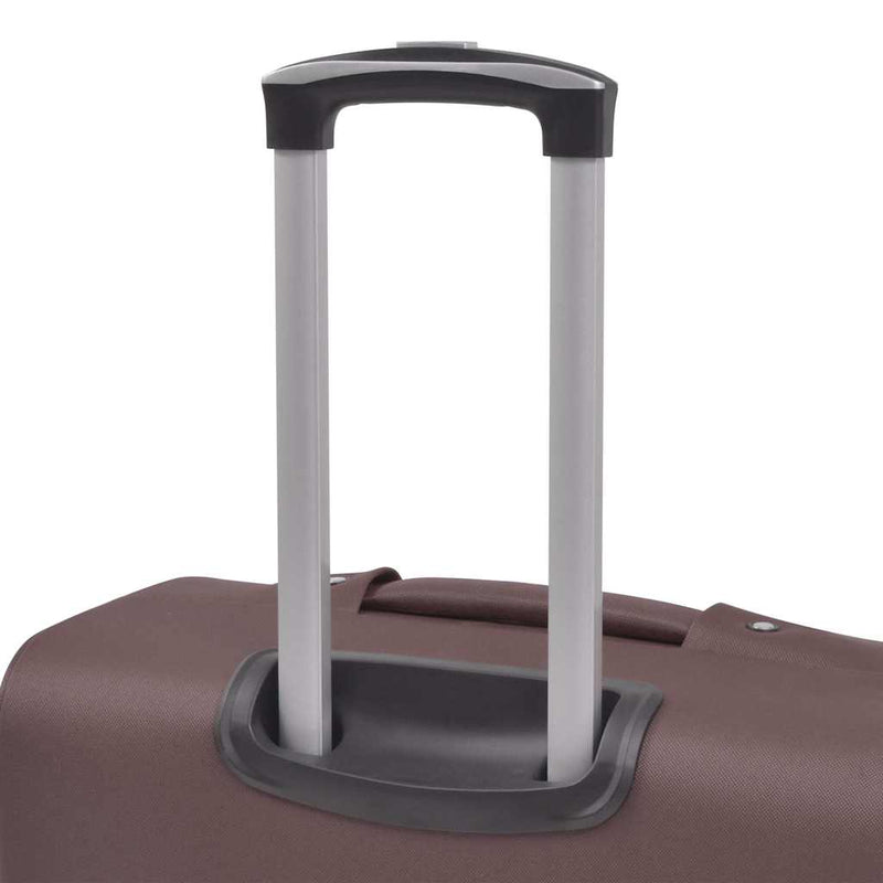 Set trolere din material textil, 3 piese, cafeniu