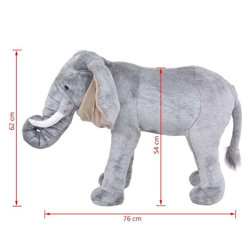 Jucărie de pluș elefant, gri, XXL