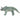 Jucărie din pluș dinozaur Triceratops în picioare, verde, XXL