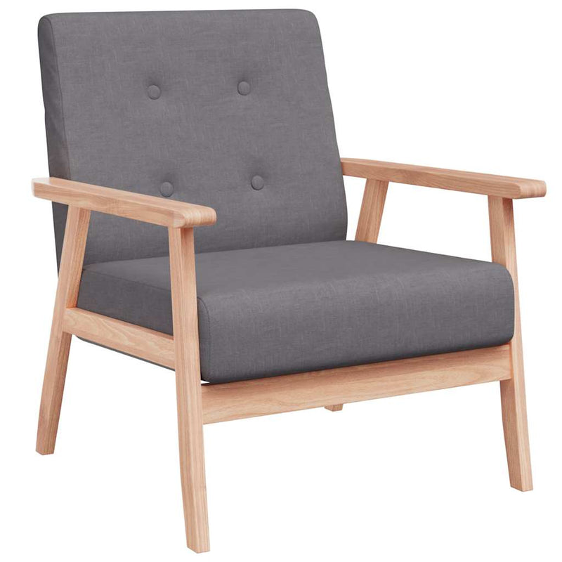 Fotoliu, gri închis, material textil