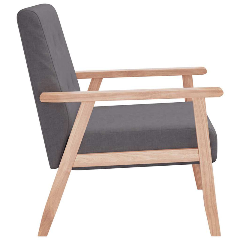Fotoliu, gri închis, material textil