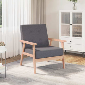 Fotoliu, gri închis, material textil