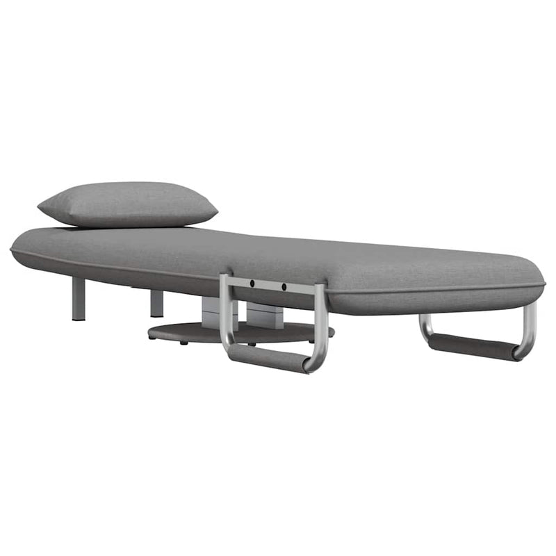 Scaun pivotant și canapea extensibilă, gri deschis, textil