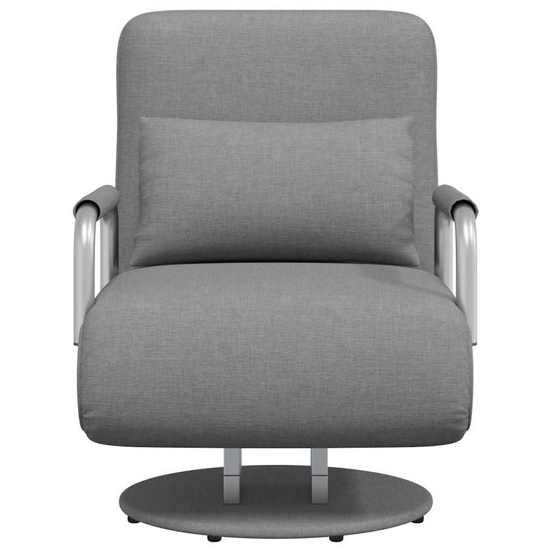 Scaun pivotant și canapea extensibilă, gri deschis, textil