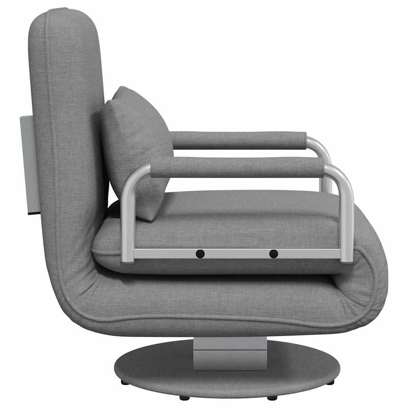 Scaun pivotant și canapea extensibilă, gri deschis, textil