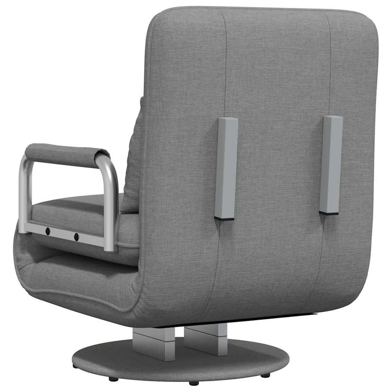 Scaun pivotant și canapea extensibilă, gri deschis, textil