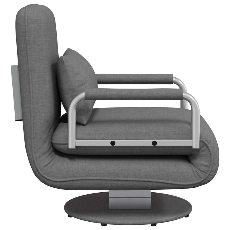 Scaun pivotant și canapea extensibilă, gri închis, textil