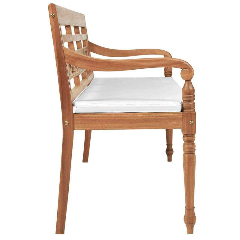 Bancă Batavia cu perne, 150 cm, lemn de tec