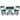 Set mobilier bistro pliabil, 3 piese, verde, plastic